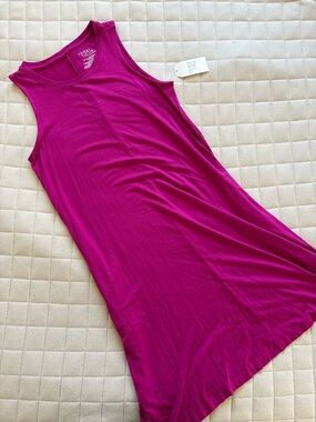 Time and Tru Women’s Bright Fuchsia Sleeveless Swim Coverup Dress - Size M